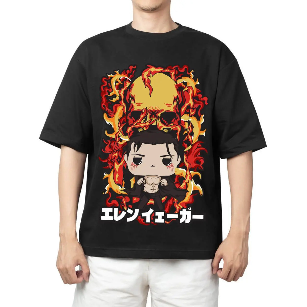 Here at Everythinganimee we have the best anime shirts in the world.
Unleash your inner Titan with the fierce Wibu Flames Tee, inspired by Attack On Titan. This powerful design features a bold depiction of your favorite character surrounded by flames.