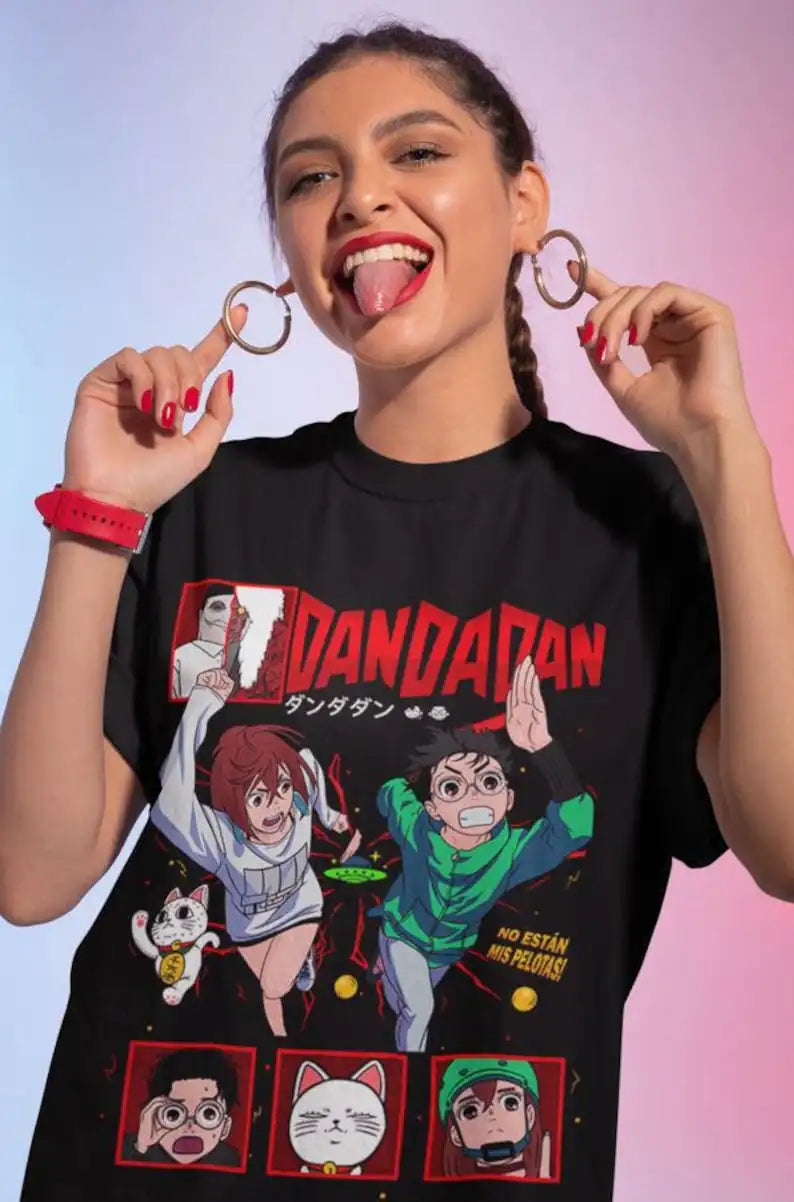 Immerse yourself in this striking Dandadan Tee, perfect for anime fans. Looking for more Dandadan merch? Explore our full collection of anime merch now!