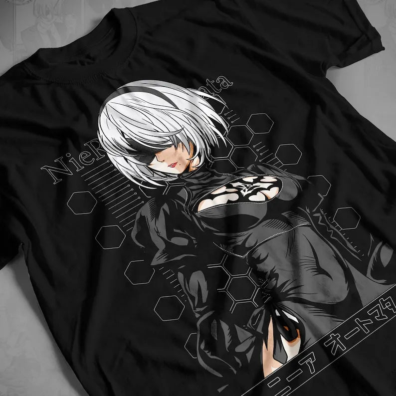 Embrace your love  with this eye-catching tee featuring an elegant illustration of a  waifu character.  If you are looking for more Nier Merch, We have it all! | Check out all our Anime Merch now!