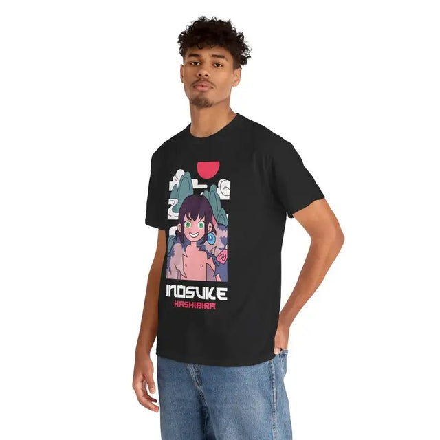 Immerse yourself in this striking Inosuke Tee, perfect for any Inosuke fan. Looking for more Demon Slayer merch? Explore our full collection of anime merch now!