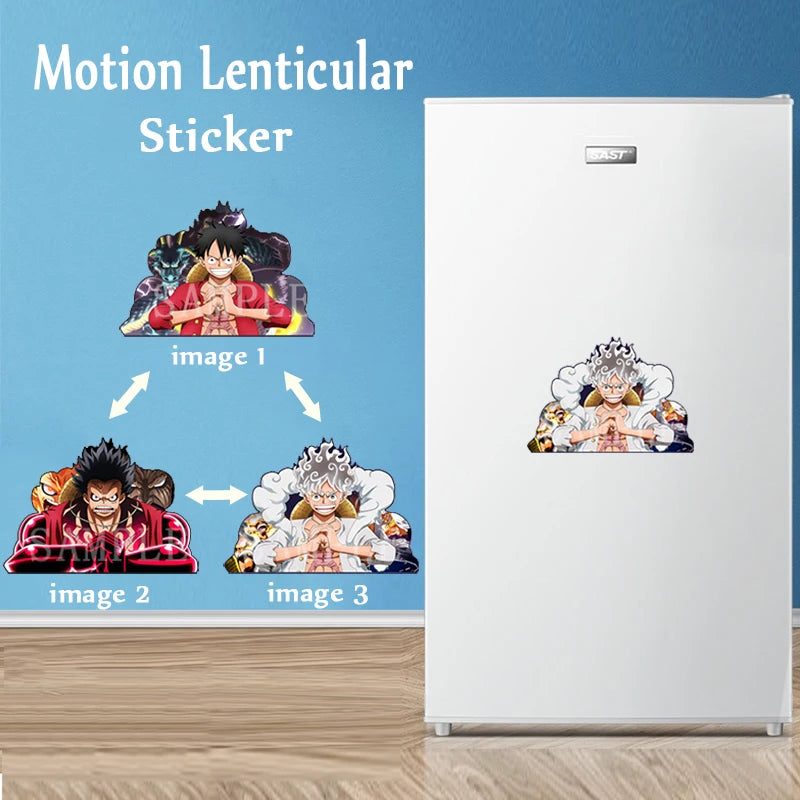 Luffy Zoro Sanji Motion Lenticular Sticker