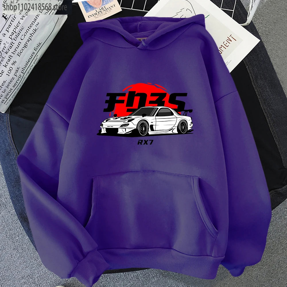 Upgrade your style with our new Initial D RX7 JDM Drift Hoodie | Here at Everythinganimee we have the worlds best anime merch | Free Global Shipping