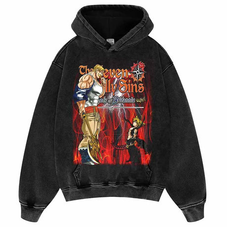 This Hoodie  celebrates the beloved Seven deadly sins Series, ideal for both Autumn And Winter. | If you are looking for more Seven deadly sins Merch, We have it all! | Check out all our Anime Merch now!