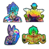 Dragon Ball Z Holographic Sticker Set - Laser Stickers (4-Piece Set)