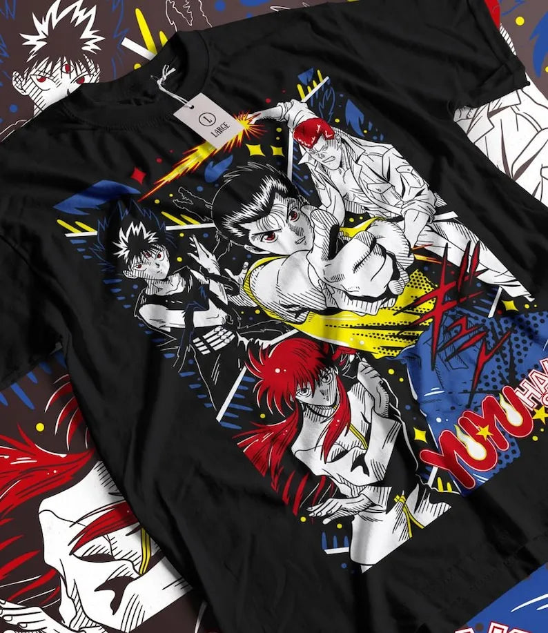 This vibrant tee featuring Yusuke and Hiei, perfect for any fan of the legendary anime. If you are looking for more YuYu Hakusho Merch, We have it all! | Check out all our Anime Merch now!