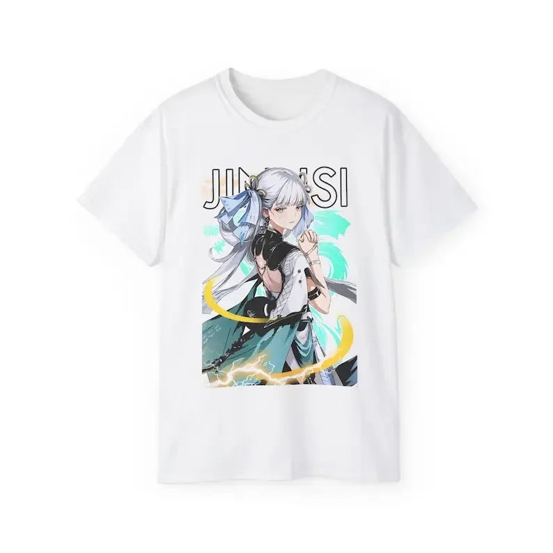 Here at Everythinganimee we have the best anime shirts in the world. 
Step into the breathtaking world of Wuthering Waves with this elegant tee featuring a striking character design.