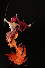 Experience Erza in a dynamic combat pose, sword ready and armor shining, in this exquisite figurine. If you are looking for more Fairy Tail Merch, We have it all! | Check out all our Anime Merch now!