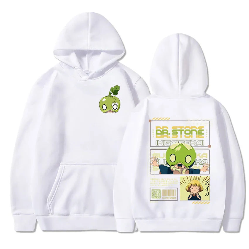 Step into the amazing world Suika & upgrade your wardrobe with our new Dr. Stone Hoodies| If you are looking for more Dr.Stone, We have it all! | Check out all our Anime Merch now!