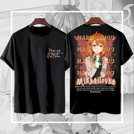 Here at Everythinganimee we have the best anime shirts in the world.
Step into the world of Maria Mikhailovna Kujou with this exclusive tee, showcasing the brilliant and thoughtful character in all her charm. 