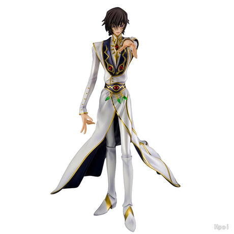 This figurine showcase Lelouch in his resplendent white emperor’s attire. | If you are looking for more Code Geass Merch, We have it all! | Check out all our Anime Merch now!