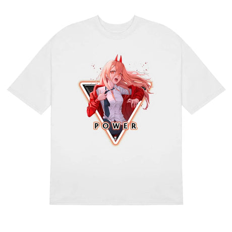 Here at Everythinganimee we have the best anime shirts in the world.
Unleash the fury of Power with this electrifying Chainsaw Man Power Rage Tee. Featuring a dynamic design of Power in all her chaotic glory, this shirt is a perfect tribute to the fierce and unpredictable Blood Fiend.