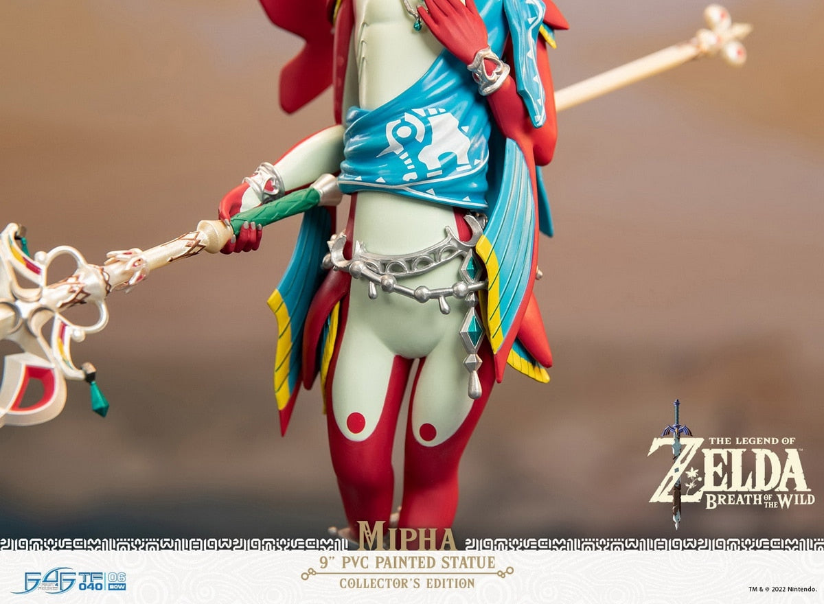 This figurine portraits Mipha stands poised with her signature Light Scale Trident.  If you are looking for more The Legend of Zelda Merch, We have it all! | Check out all our Anime Merch now!