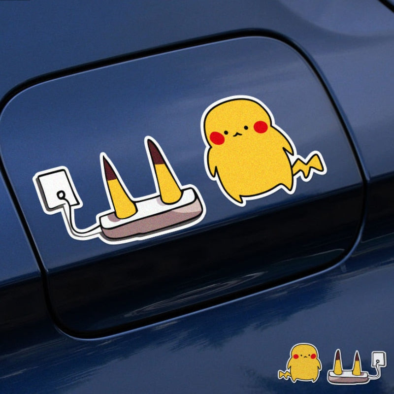 Pikachu Power-Up Car Sticker Set