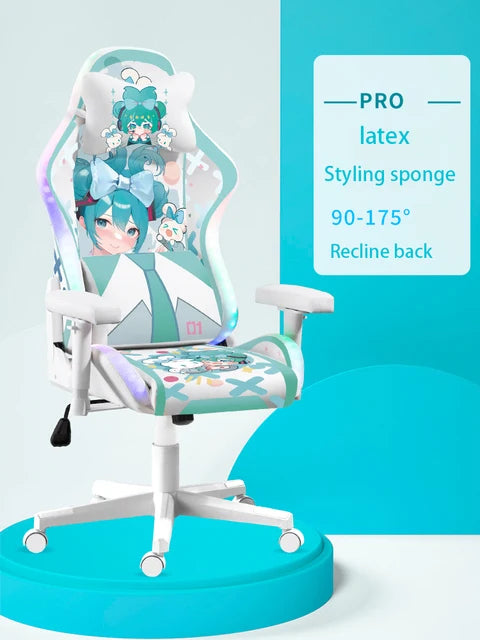 Cute blue gaming online chair