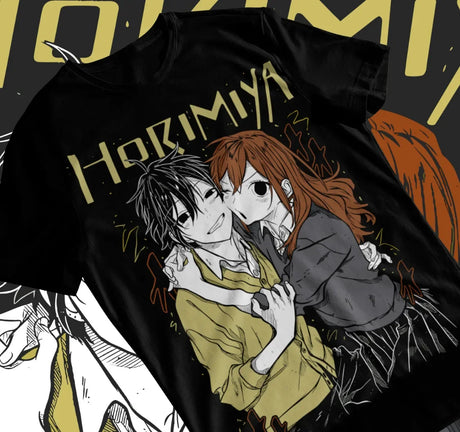 Here at Everythinganimee we have only the best anime merch! Free Global Shipping.
Step into the world of "Horimiya" with this beautifully designed T-shirt featuring the beloved duo, Hori-san and Miyamura-kun. 