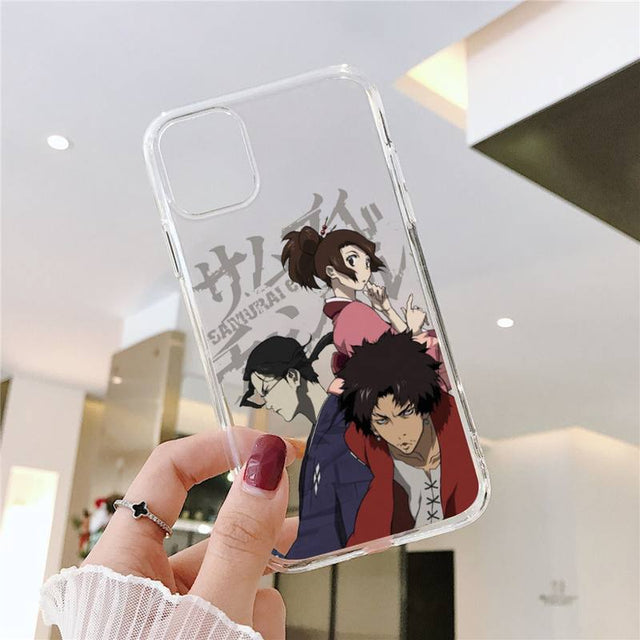 Samurai Champloo Phone Case For iPhone 11 12 Mini 13 14 Pro XS Max X 8 7 6s Plus 5 SE XR Transparent Shell, everythinganimee