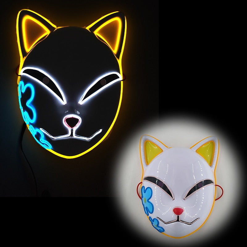 Demon Slayer Glowing LED Wire Mask