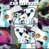 Here at Everythinganimee we have the best anime stickers in the world. 
Unleash the chaotic energy of Cyberpunk: Edgerunners with the Rebecca Cyberpunk Rage Car Sticker! 