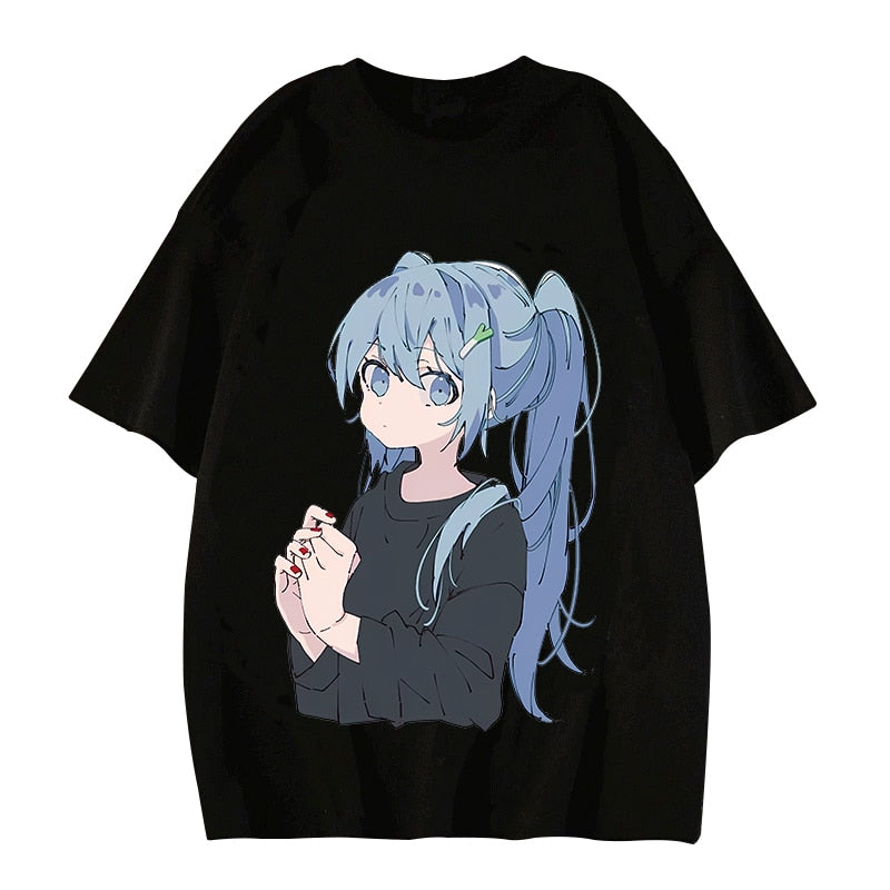 Miku Monochrome Melody - Oversized Gothic Tees