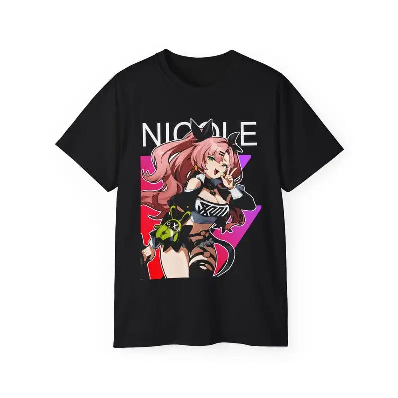 Immerse yourself in this striking Nicole Tee, perfect for anime fans. Looking for more Nicole Demara merch? Explore our full collection of anime merch now!