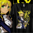 This tee captures the magic of Saber. If you're looking for more Fate Stay Night merch, we have it all! Check out our anime merch now—free shipping!