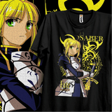 This tee captures the magic of Saber. If you're looking for more Fate Stay Night merch, we have it all! Check out our anime merch now—free shipping!