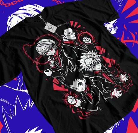 Here at Everythinganimee we have the best anime shirts in the world. 
Celebrate the power of friendship and adventure with this dynamic Gon and Killua shirt from Hunter X Hunter.