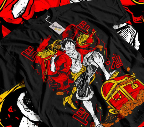 Here at Everythinganimee we have only the best anime merch! Free Global Shipping.
Set sail with Monkey D. Luffy and his quest for the ultimate treasure in this vintage-inspired One Piece T-Shirt. Perfect for fans of the legendary anime,