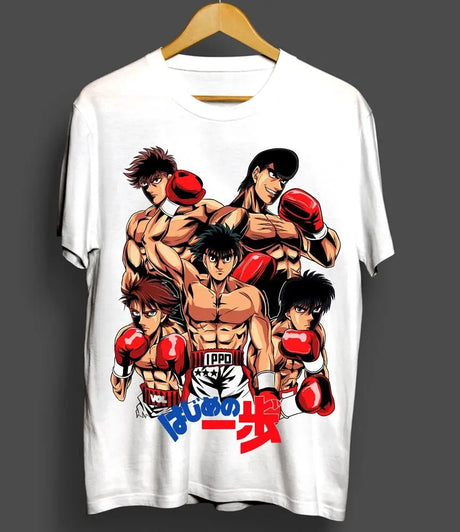 This tee captures the magic of Hajime No Ippo. If you're looking for more Hajime No Ippo merch, we have it all! Check out our anime merch now—free shipping!