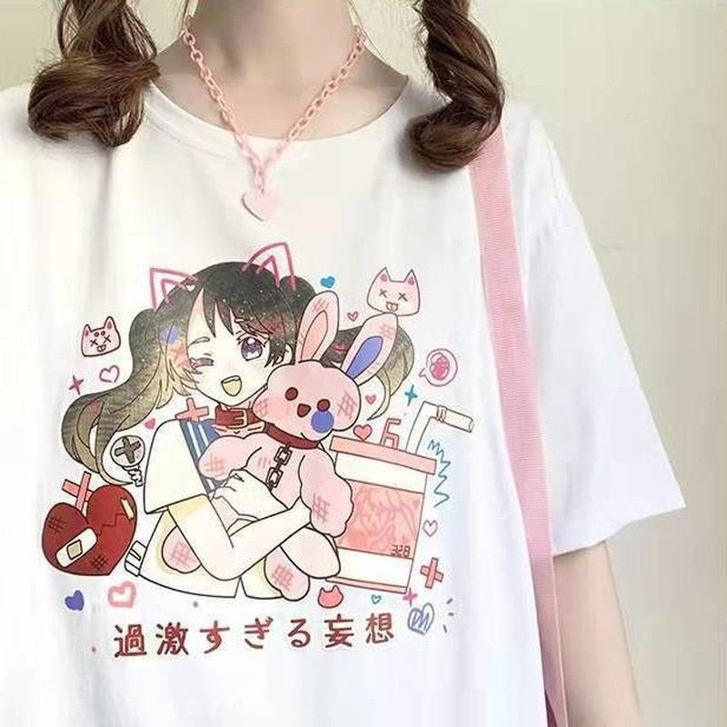 Reimu's Bunny Embrace - Kawaii TouHou Tee