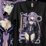 Immerse yourself in this striking Neptunia Tee, perfect for anime fans. Looking for more Hyperdimension merch? Explore our full collection of anime merch now!