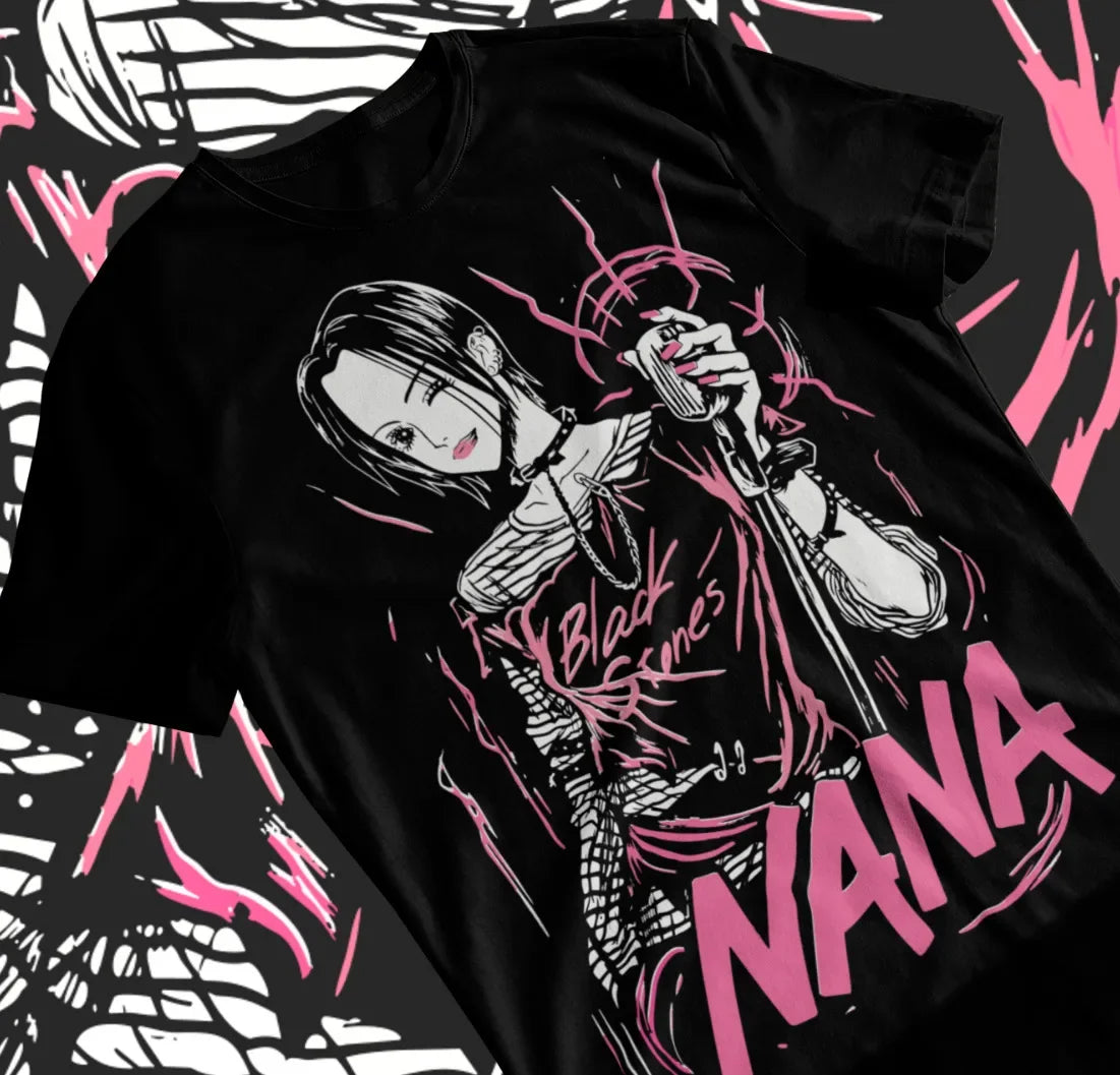 Here at Everythinganimee we have the best anime shirts in the world. 
 Embrace the rebellious spirit of Nana Osaki with this striking unisex t-shirt, perfect for fans of the iconic anime and manga series, Nana.