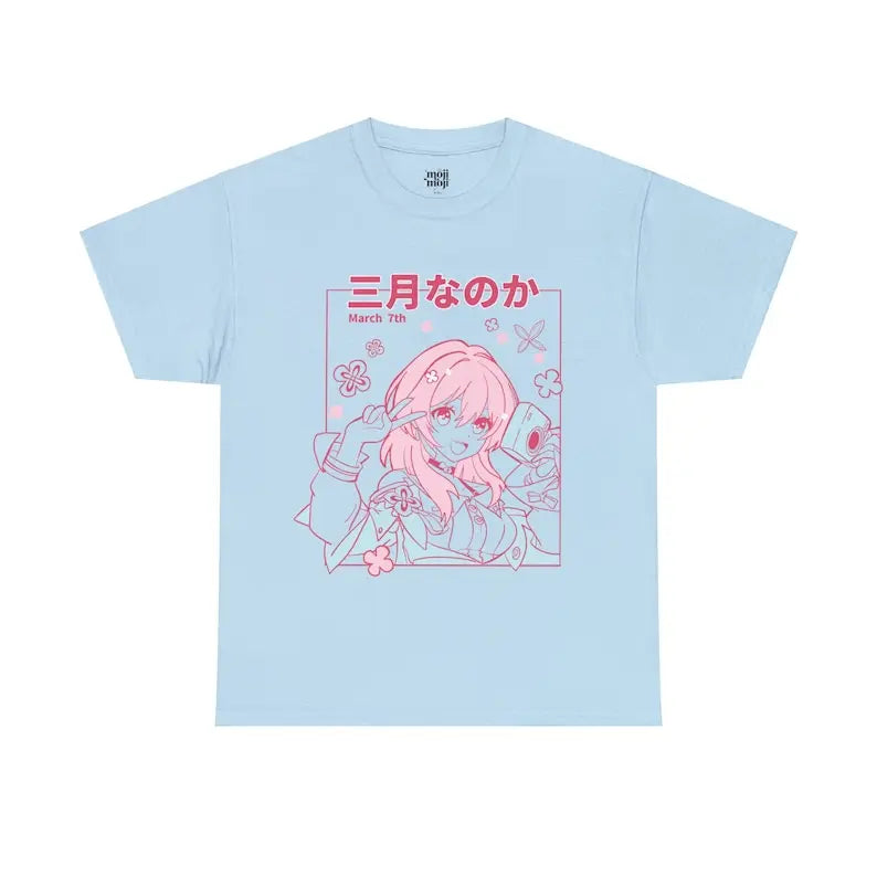 Immerse yourself in this striking March 7th Tee, perfect for anime fans Looking for more Honkai Star Rail merch? Explore our full collection of anime merch now!