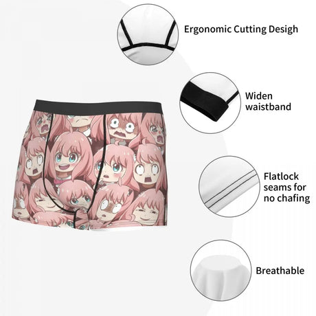 This underwear captures the expressions of the adorable Anya with her quirky personality.  If you are looking for more Spy × Family Merch, We have it all! | Check out all our Anime Merch now!