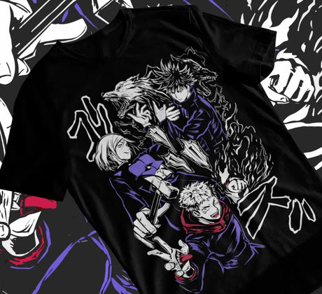 Here at Everythinganimee we have only the best anime merch! Free Global Shipping.
Unleash the power of the Jujutsu Kaisen with this stylish Tee. Featuring a bold and intense design