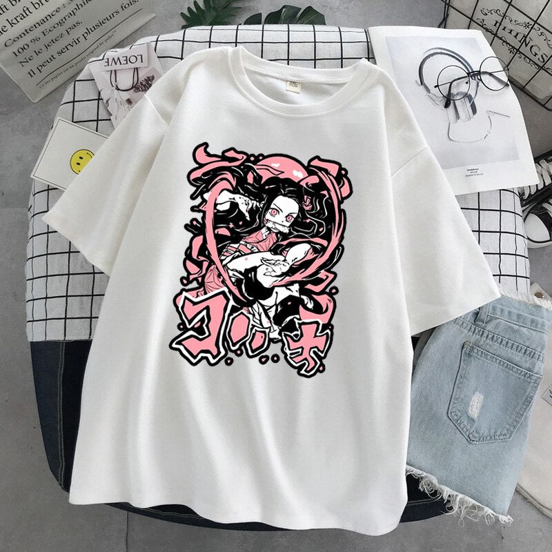 upgrade your look with our Nezuko's Embrace Cotton Tee Collection | Here at Everythinganimee we have the worlds best anime merch | Free Global Shipping