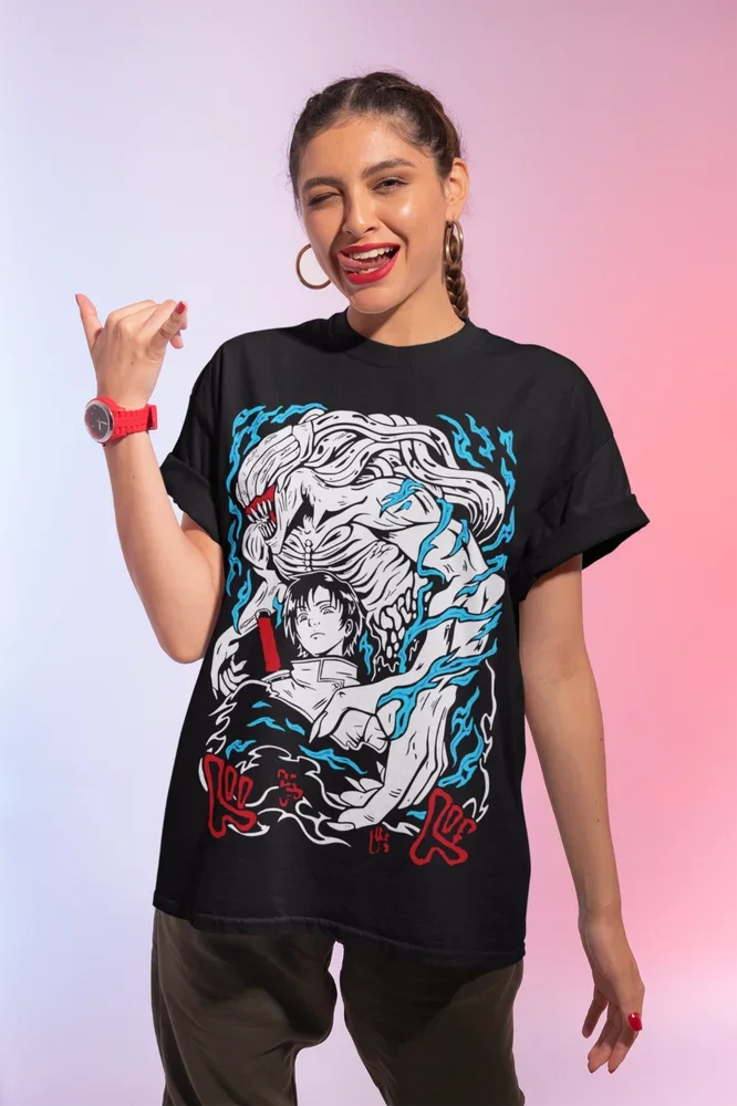 Here at Everythinganimee we have only the best anime merch! Free Global Shipping.
Unleash the power of the Jujutsu Kaisen with this amazing tee. Featuring a bold and intense design