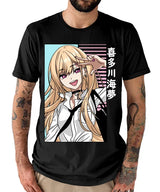 This tee captures the magic of Marin Kitagawa. If you're looking for more  My Dress-Up Darling merch, we have it all! Check out our anime merch now—free shipping!