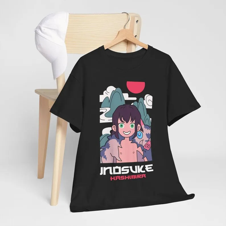 Immerse yourself in this striking Inosuke Tee, perfect for any Inosuke fan. Looking for more Demon Slayer merch? Explore our full collection of anime merch now!