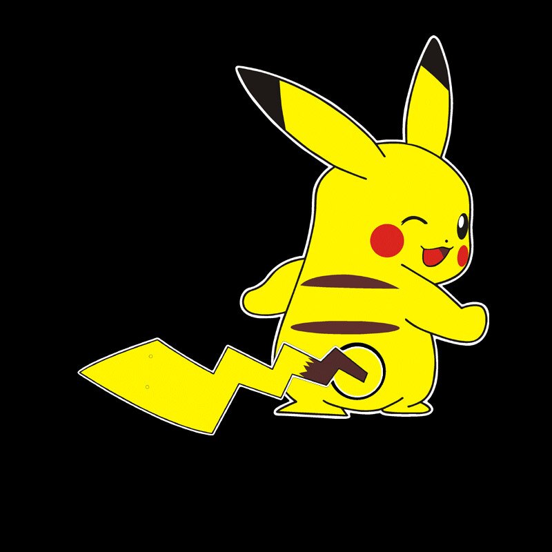 Pokemon Pikachu Reflective Car Rear Window Wiper Sticker