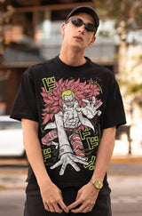 This tee features a striking print of  Doflamingo , capturing an intense aura of the fan-favorite character.  If you are looking for more One Piece Merch, We have it all! | Check out all our Anime Merch now!