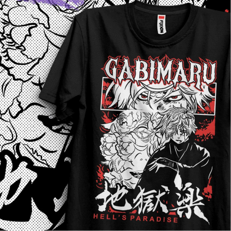 This tee captures the magic of Gabimaru. If you're looking for more Hell’s Paradise merch, we have it all! Check out our anime merch now—free shipping!