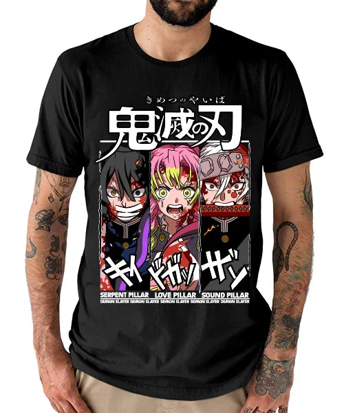 Immerse yourself in this striking Demon Slayer Tee, perfect for anime fans. Looking for more Demon Slayer merch? Explore our full collection of anime merch now!