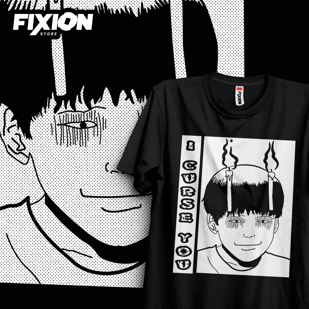 Here at Everythinganimee we have the best anime shirts in the world.
Immerse yourself in the chilling world of Junji Ito with this eerie "I Curse You" tee. Featuring an iconic, haunting design that embodies the unsettling atmosphere of Ito’s works, this shirt is a must-have for horror manga enthusiasts.