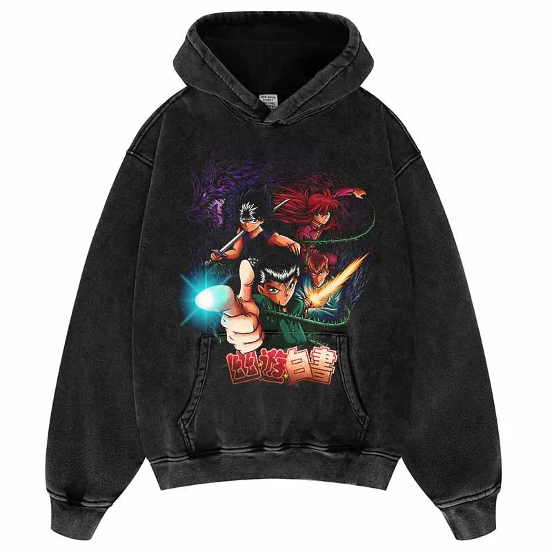 This Hoodie celebrates the beloved YuYu series, ideal for both Autumn & Winter. | If you are looking for more YuYu Hakusho Merch, We have it all! | Check out all our Anime Merch now!