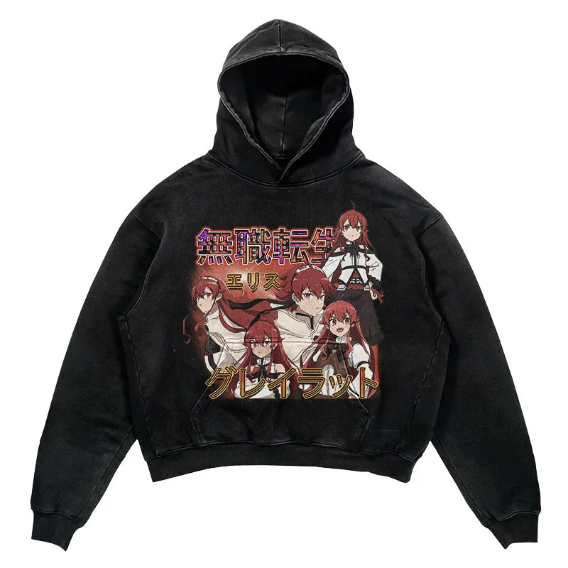 Our hoodies honor the intricate narrative and engaging characters of the show. | If you are looking for more Mushoku Tensei Merch, We have it all! | Check out all our Anime Merch now!