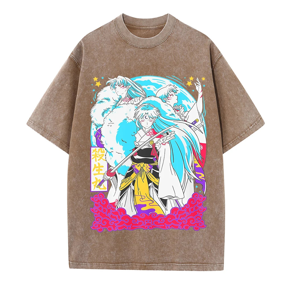 Immerse yourself in this vintage Sesshomaru tees, perfect for anime fans. Looking for more Inuyasha merch? Explore our full collection of anime merch now!