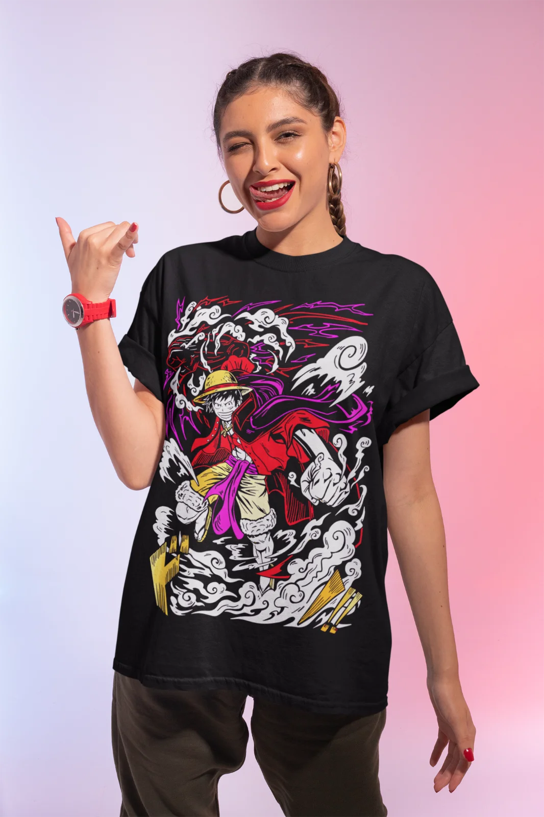 This tee celebrates the spirit of Luffy with this dynamic & powerful style, capturing his legendary strength. If you are looking for more One Piece Merch, We have it all! | Check out all our Anime Merch now!