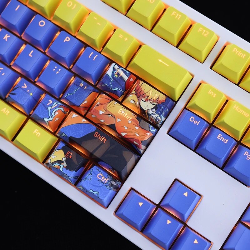 Demon Slayer Agatsuma Zenitsu Keycap Set - 108 Keys