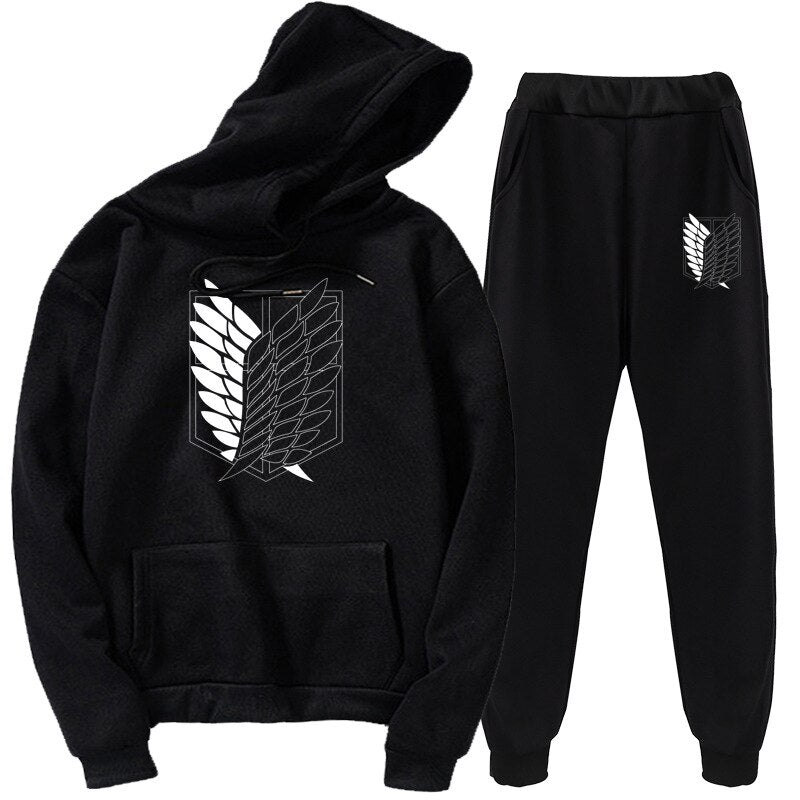 This hoodie and pants captures the magic of Titan.If you're looking for more Attack on Titan merch, we have it all! Check out our anime merch now—free shipping!